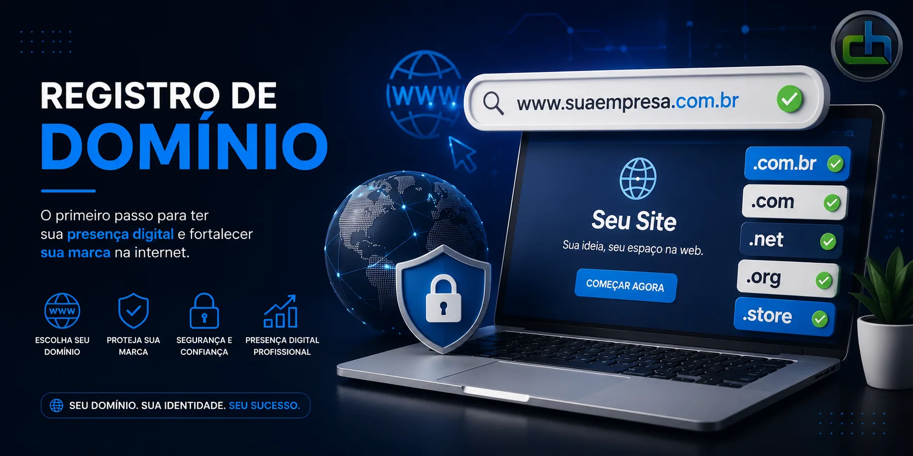 Registro de domínio para empresas pela Chapada Host